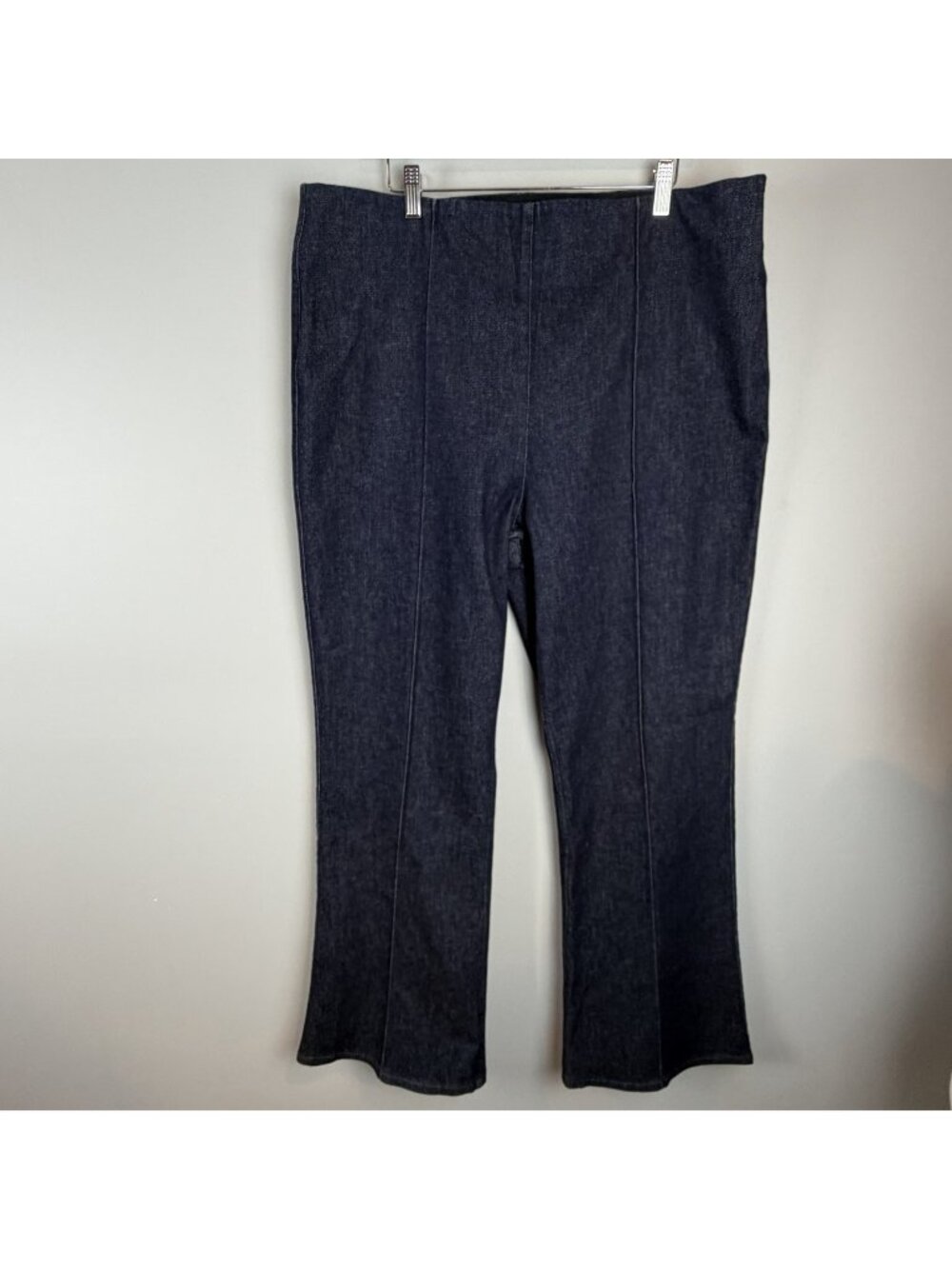 NWT SPANX Denim Zero Waistband Jeans 2X Raw Indigo Dark Wash Pull On Stretch